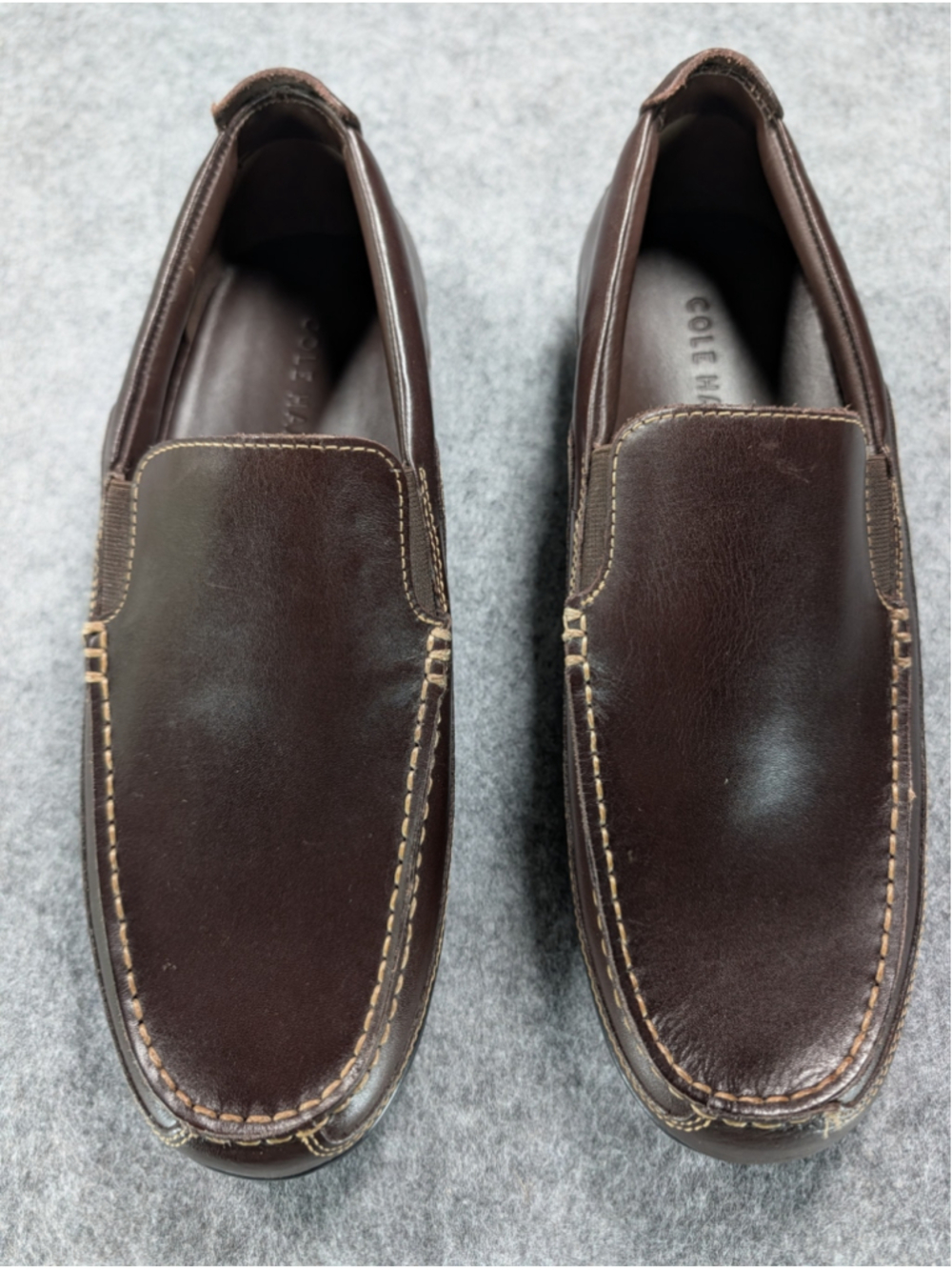 Cole Haan Mens 8.5W (Wide) Tucker Venetian Leather Slip On Loafers Brown NEW